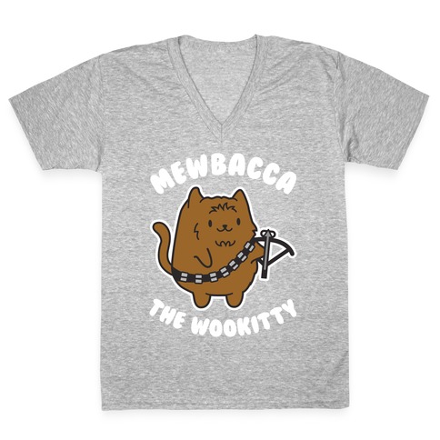 Mewbacca the Wookitty V-Neck Tee Shirt