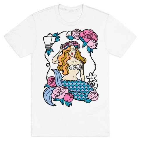 Nautical Tattoo Mermaid T-Shirt