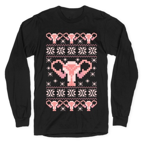 Uterus Sweater Pattern Long Sleeve T-Shirt