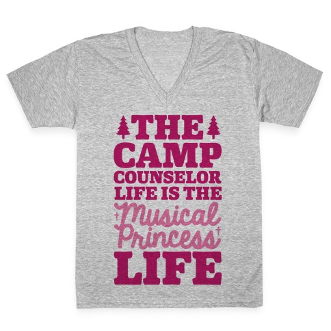 Camping Princess V-Neck Tee Shirt