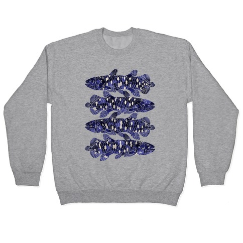 Geometric Jeweled Coelacanth Fish Pullover