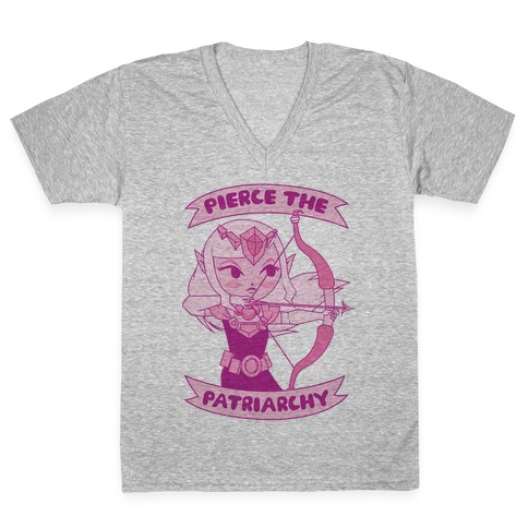 Pierce The Patriarchy V-Neck Tee Shirt