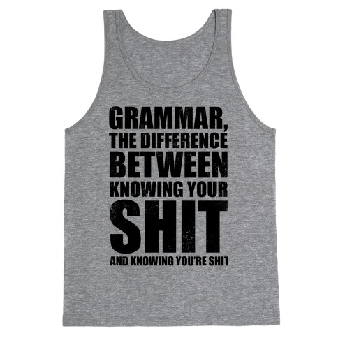 Know Your Grammar Tank Top