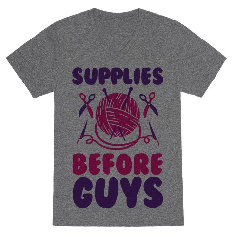 Supplies Before Guys V-Neck Tee Shirt