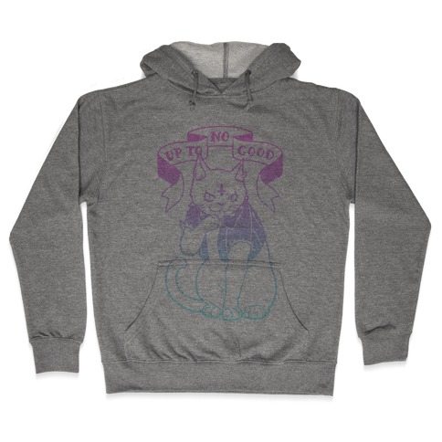 Up to No Good Pastel Goth Kitty Hooded Sweatshirt