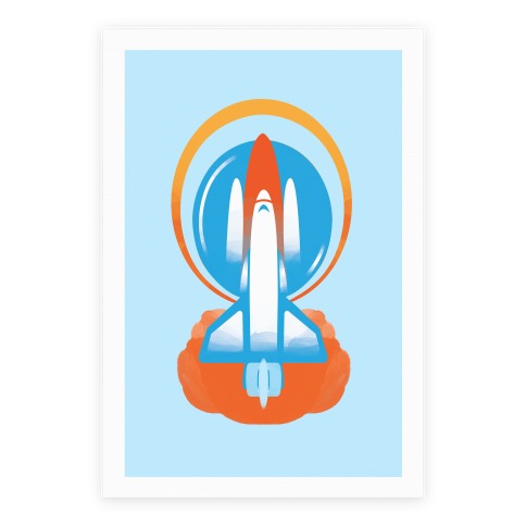 Space Ship Launch Poster