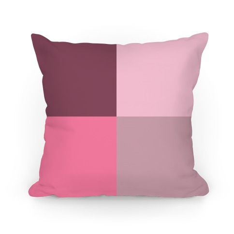 Pink Color Block Pillow