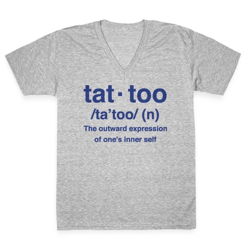 Tattoo Definition V-Neck Tee Shirt