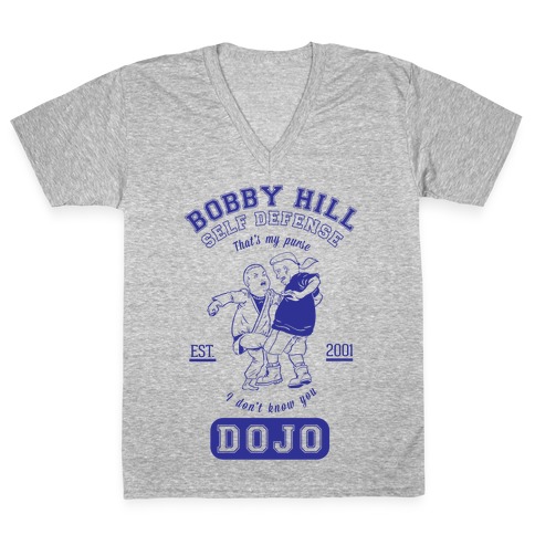 Bobby Hill Self Defense Dojo V-Neck Tee Shirt