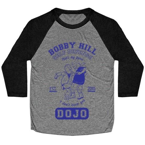 Bobby Hill Self Defense Dojo Baseball Tee