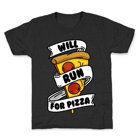 Will Run For Pizza Kids T-Shirt