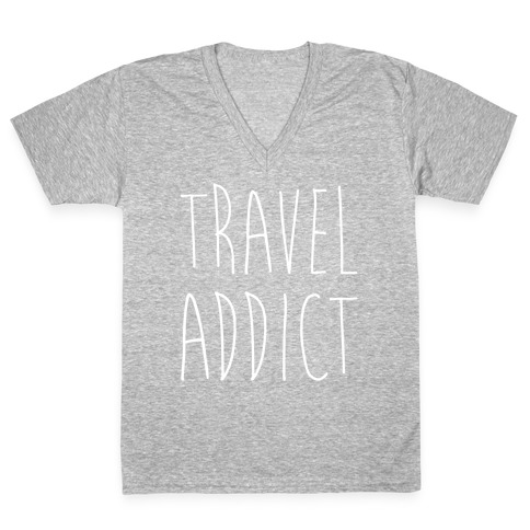 Travel Addict V-Neck Tee Shirt