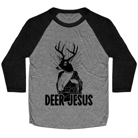 Deer Jesus Baseball Tee