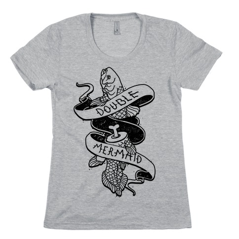 Double Mermaid Womens T-Shirt