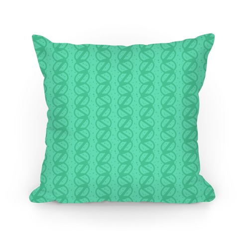Green Braid Stripe Pattern Pillow