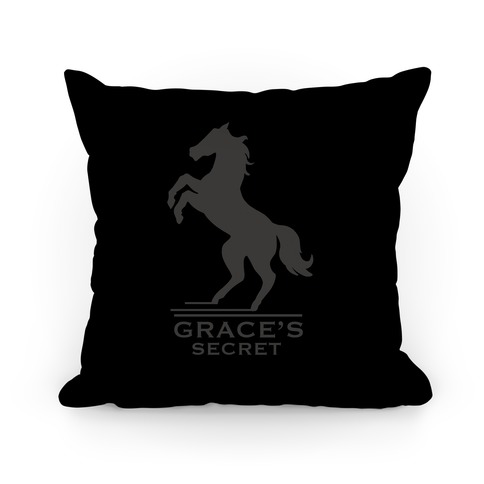 Grace's Secret Faux Fashion Logo Pillow