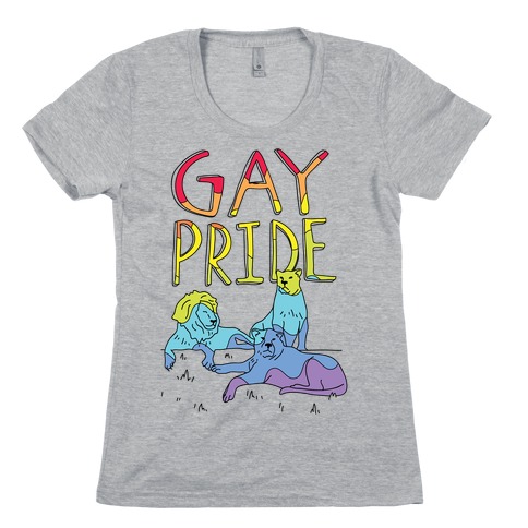 Gay Pride Of Lions Womens T-Shirt