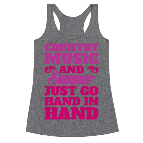 Country Music and Summer Racerback Tank Top