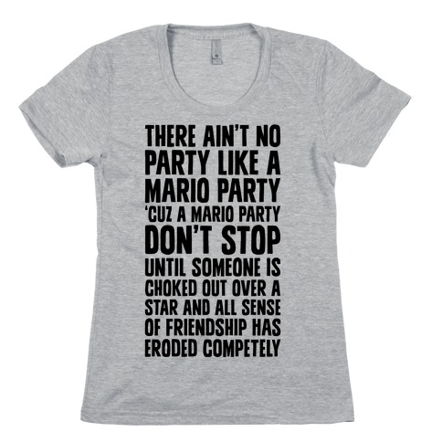Ain't No Party Like A Mario Party Womens T-Shirt