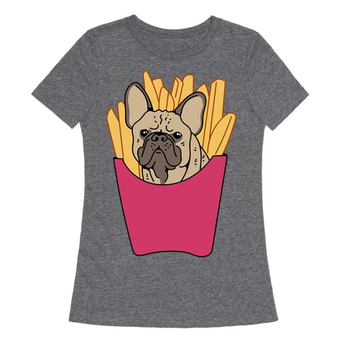 French Fry French Bulldog Womens T-Shirt