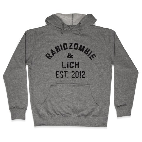 RabidZombie & Lich (distressed) Hooded Sweatshirt