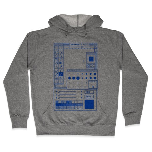 Photoshop Pixel Tools Hooded Sweatshirt
