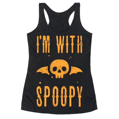 I'm With Spoopy Racerback Tank Tops | LookHUMAN