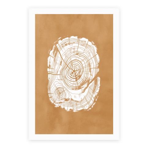 Tree Growth Rings Poster