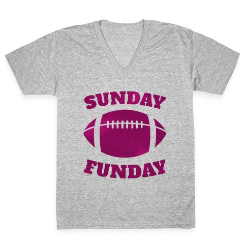 Sunday Funday (Pink) V-Neck Tee Shirt