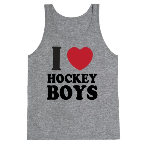 I Love Hockey Boys Tank Top