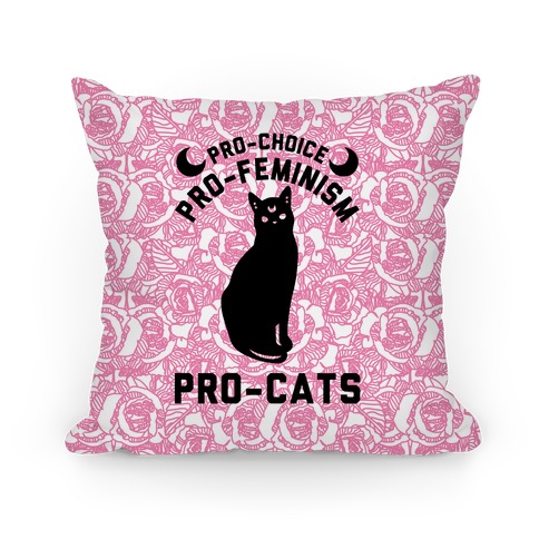 Pro-Choice Pro-Feminism Pro-Cats Pillow