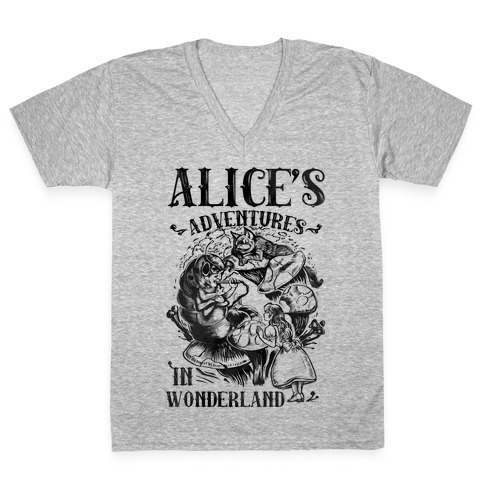 Alice's Adventures in Wonderland V-Neck Tee Shirt