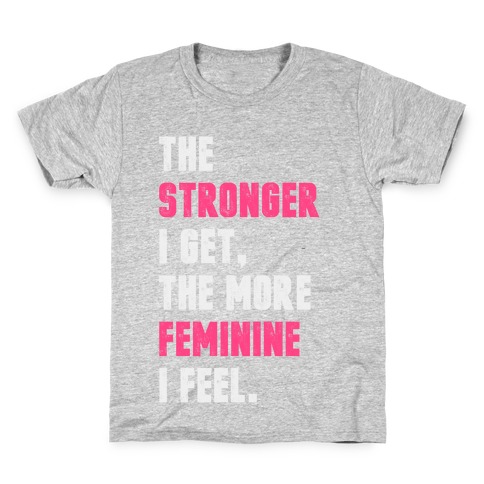 Strong Feminine Workout Kids T-Shirt