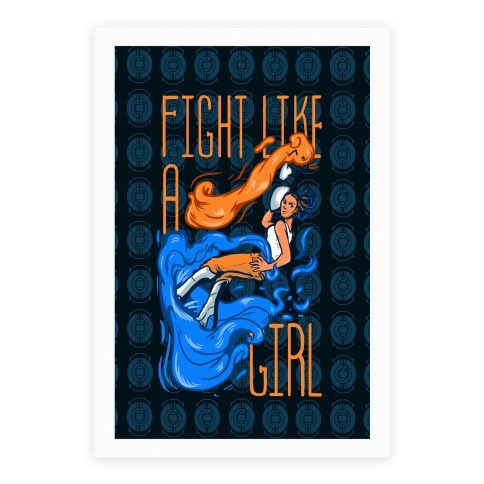 Fight Like a Girl Chell Parody Poster
