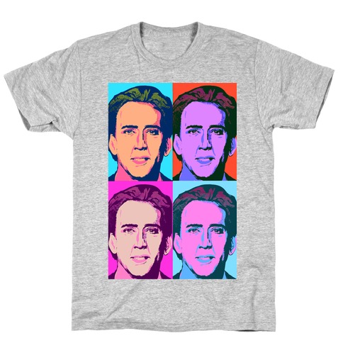 Nicholas Cage Pop Art Parody T-Shirt