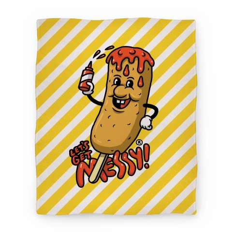 Let's Get Messy Corndog Blanket Blankets 