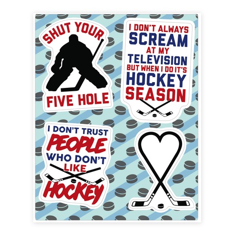 Hockey Fan Stickers and Decal Sheet