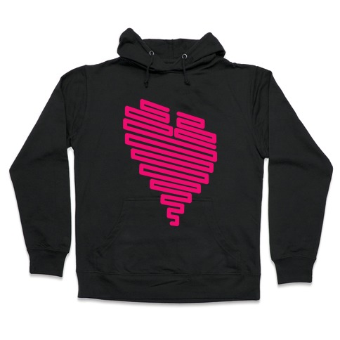 Neon Heart Hooded Sweatshirt