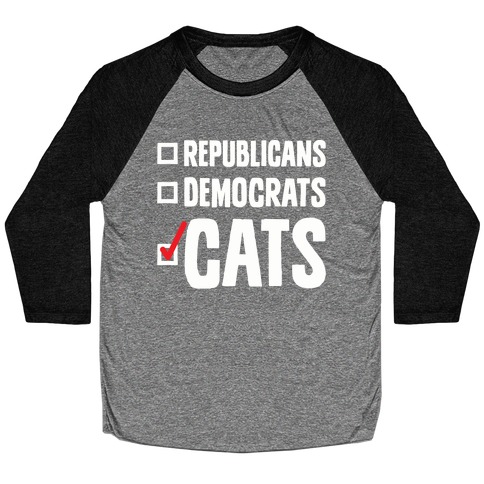 Republicans Democrats Cats Baseball Tee