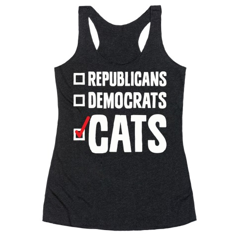 Republicans Democrats Cats Racerback Tank Top