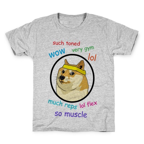 Fitness Doge (color) Kids T-Shirt