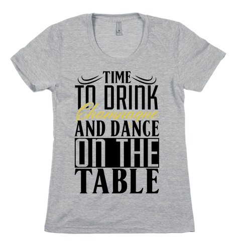 Champagne Drinking Womens T-Shirt