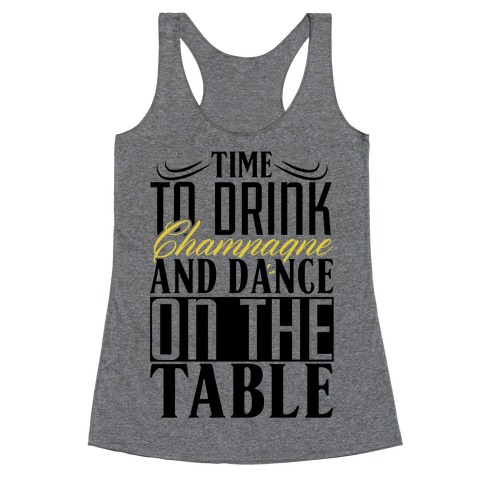 Champagne Drinking Racerback Tank Top