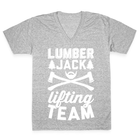 Lumberjack Lifting Team V-Neck Tee Shirt