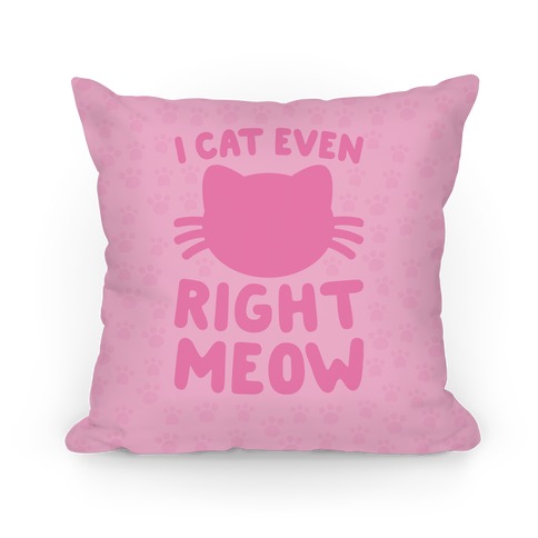 I Cat Even Right Meow Pillows | LookHUMAN