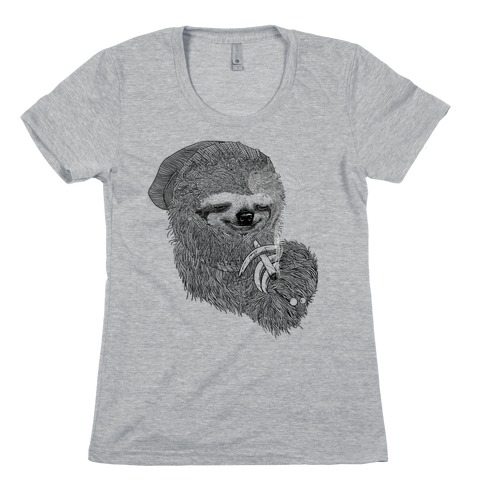 Dank Sloth (Black and White) Womens T-Shirt