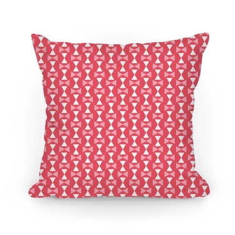 Pink Geometric Pattern Pillow