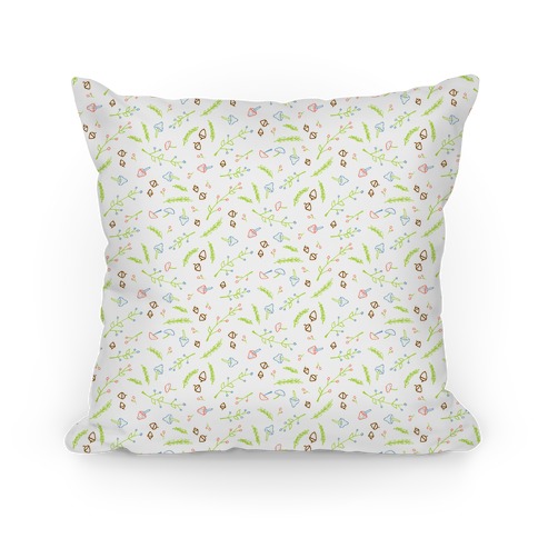 Pastel Floral Pattern Pillow