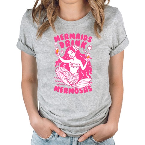 Comical Shirt Ladies Mermaids and Mimosas Scoop Tee 