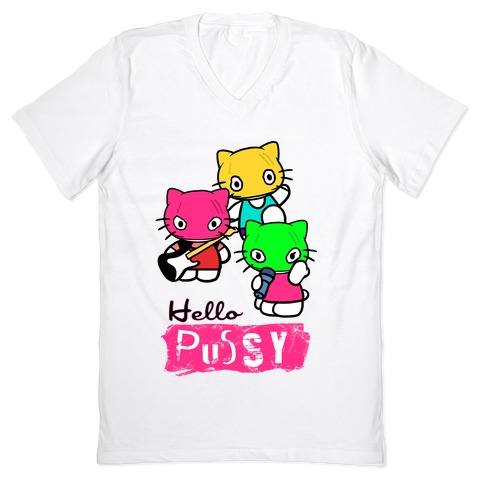 Punk Style Hello Kitty Printed T-Shirt